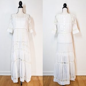 🦋LAST🦋 NWT Blue Boheme Victoria Ivory Lace Maxi